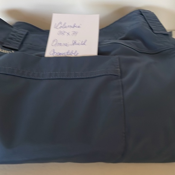 Columbia Omni-Shade Blue Men’s Cargo Convertible Pants Lightweight 38 x 34 - Picture 12 of 13